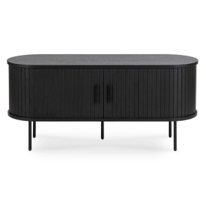 COMODA TV 120CM, ARTIM MEBLE, CU 2 USI, REALIZATA DIN MDF, CULOARE NEAGRA, STIL MODERN - Img 5