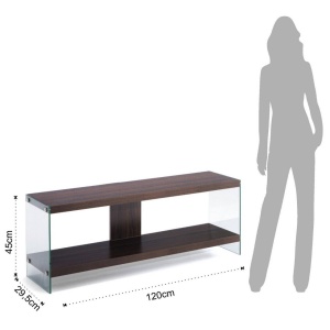 COMODA TV 120CM, NANCY, COD 3389, STIL MODERN, REALIZATA DIN STICLA SI MDF - Img 5