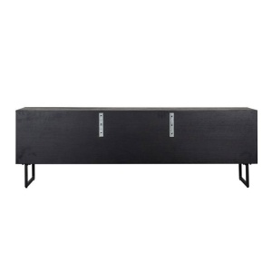 COMODA TV BLAX, 180 CM, NEAGRA, DIN FURNIR DE STEJAR SI METAL, RICHMOND INTERIORS - Img 6