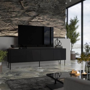 COMODA TV, CAMA-ABI-RTV 200CM, DIVERSE NUANTE , DIN PLACI LAMINATE SI MDF, DESIGN MODERN - Img 3
