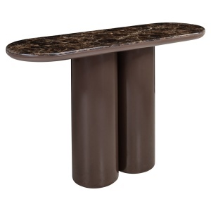 CONSOLA, ALMUNDI 120CM, REALIZATA DIN MDF, CERAMICA INFOLIATA, CULOARE MARO/MARMURA, DESIGN DEOSEBIT, RICHMOND INTERIORS - Img 3