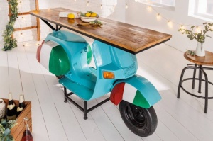 CONSOLA DEOSEBITA, SCOOTER 165CM, DIN LEMN MASIV SI CADRUL DIN METAL, COD 42106 - Img 2