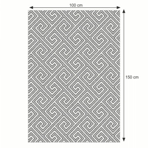 Covor, alb/gri/model, 100x150, GADIR, 0000268039