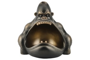 DECORATIUNE KING APE 35CM, REALIZAT DIN POLIRASINA, CULOARE BRONZ, REALIZAT MANUAL, ARTIM GROUP SELECTION