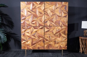 DULAP DIN LEMN, 3D, 140CM, DIN LEMN SI METAL, REALIZAT MANUAL, ARTIM GROUP SELECTION