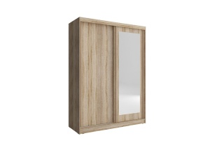 DULAP DORMITOR CU OGLINDA ALASKA 150 STEJAR SONOMA DESIGN MODERN PSK - Img 2