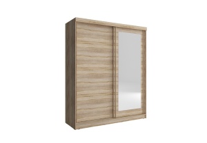 DULAP DORMITOR CU OGLINDA ALASKA 200 STEJAR SONOMA DESIGN MODERN PSK - Img 2