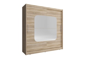 DULAP DORMITOR CU OGLINDA MAJA VIII 180 STEJAR SONOMA DESIGN MODERN PSK