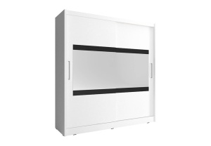 DULAP DORMITOR MAJA IV 180 ALB DESIGN MODERN PSK - Img 1