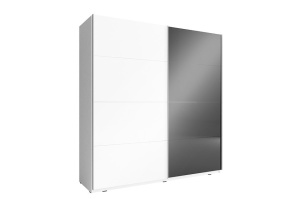 DULAP DORMITOR MIKA MULTI XIV 200 ALB/NEGRU DESIGN MODERN PSK