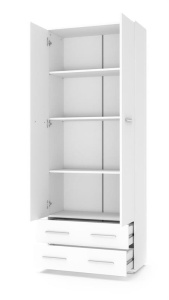 DULAP LIMA REG-2, ALB, DIN PAL MELAMINAT, STIL MODERN - Img 2
