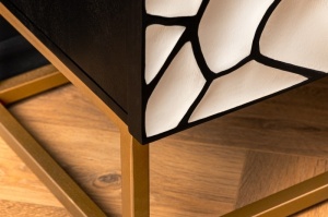 DULAP LIVING, 120CM, LEMN DE MANGO/METAL, ALB/NEGRU, ARTIM GROUP COLLECTION - Img 6