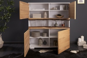 DULAP LIVING, WILD OAK 100CM, COD 40067, LEMN MASV SI MDF STEJAR - Img 3