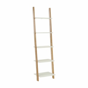 ETAJERA GAPA TYP 3, ALB/BAMBUS, DIN MDF SI BAMBUS LACUIT, STIL MODERN, TK - Img 6