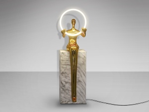 FIGURINA DECORATIVA CU LED 144CM, FIBRA DE STICLA, RASINA SI LED, DESIGN MODERN - Img 4
