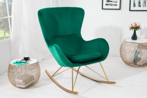 FOTOLIU BALANSOAR VERDE SMARALD 108CM, SWING, COD 40162, DIN METAL AURIU SI CATIFEA
