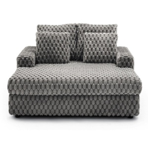 FOTOLIU CONFORTABIL, ARTIM MEBLE, REALIZAT DIN MATERIAL TEXTIL PLUS GRI SI LEMN, STIL MODERN - Img 4