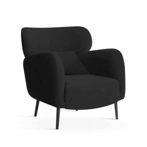 FOTOLIU CONFORTABIL BUENO, NEGRU, STIL MODERN, CONFECTIONAT DIN METAL SI TEXTIL