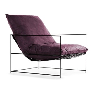 FOTOLIU CONFORTABIL ELTON, BORDO/NEGRU, CONFECTIONAT DIN TEXTIL SI METAL