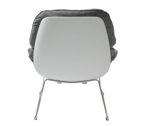 FOTOLIU CONFORTABIL NINO GRI DESCHIS/CROM, DIN POLIPROPILENA SI POLIESTER SI METAL, STIL MODERN B2 - Img 3