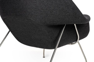 FOTOLIU CU TABURET, COZY, GRI GRAFIT 4/CROM, CU TAPITERIE DIN CASMIR, STIL MODERN - Img 6