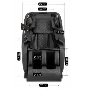 FOTOLIU DE MASAJ PROFESIONAL, VX MAX, ARTIM MEBLE, DIN PIELE ECO, CULOARE NEAGRA, MENIU IN LIMBA ENGLEZA - Img 14