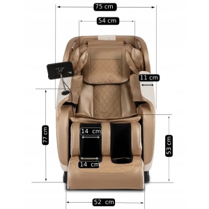 FOTOLIU DE MASAJ PROFESIONAL, VX MAX, ARTIM MEBLE, DIN PIELE ECO, CULOARE BEJ, MENIU IN LIMBA ENGLEZA - Img 17