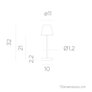 LAMPA DE MASA LOLA SLIM 30, CULOARE LIME, CU INCARCARE PRIN MICROUSB - Img 2