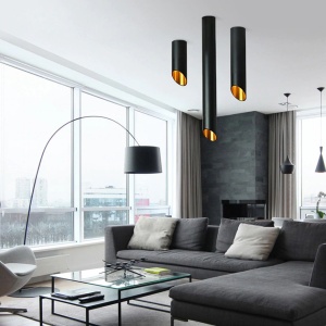 LAMPA PLAFON MODERNA AURIE NEAGRA 30 CM APP572-1C - Img 3