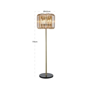 LAMPADAR CHANNA, 213860, BRONZ, CONFECTIONAT DIN METAL, STICLA SI MARMURA, STIL MODERN - Img 2