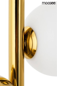 LAMPADAR COSMO, DIN METAL SI STICLA, AURIU/ALB, B2 - Img 3