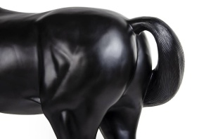 LAMPADAR KON HORSE 2 UP, NEGRU, DIN RASINA, ABS SI TEXTIL, STIL MODERN, B2 - Img 4