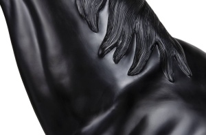 LAMPADAR KON HORSE 2 UP, NEGRU, DIN RASINA, ABS SI TEXTIL, STIL MODERN, B2 - Img 6
