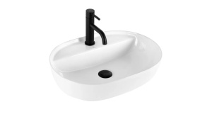 LAVOAR REA AURA, ALB, 50,5 CM, DIN CERAMICA, CALITATE SUPERIOARA - Img 6