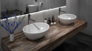 LAVOAR REA AVILA, 40.5CM, DIN CERAMICA, CALITATE SUPERIOARA, REA - Img 5