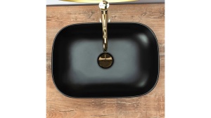 LAVOAR REA BELINDA, 46 CM, NEGRU MAT, DIN CERAMICA, CALITATE SUPERIOARA - Img 4