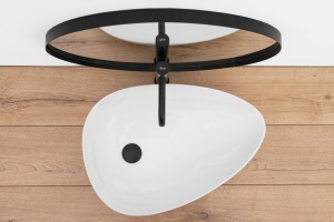 LAVOAR REA GRETA, ALB, 56 CM, DIN CERAMICA, CALITATE SUPERIOARA - Img 2