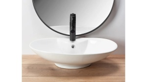 LAVOAR REA ROSA 2, ALB, 58,5 CM, DIN CERAMICA, CALITATE SUPERIOARA - Img 2
