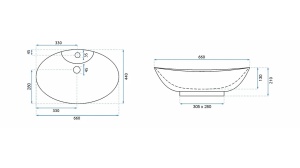 LAVOAR REA ROSA, 66 CM, DIN CERAMICA, CALITATE SUPERIOARA - Img 5