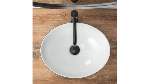 LAVOAR REA SOFIA, ALB/NEGRU, 41 CM, DIN CERAMICA, CALITATE SUPERIOARA - Img 4