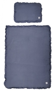 LENJERIE FLOUNCE LINEN ALBASTRU MARIN MARIMEA M IDEALA PENTRU PATUT BEBELUSI BA