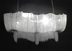 LUSTRA ATLANTA LONG, CROM, DIN METAL SI ALUMINIU, STIL MODERN FUTURIST