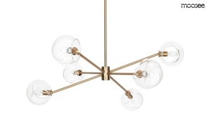 LUSTRA AURA 6 GOLD, CONFECTIONATA DIN STICLA SI METAL, STIL MODERN