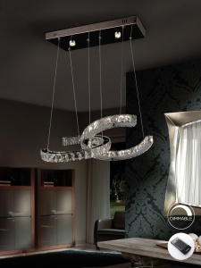 LUSTRA CALA 679215D, DIN METAL, OTEL INOXIDABIL SI CRISTALE FATETATE, STIL MODERN, SCHULLER