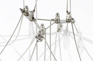 LUSTRA CONSTELATION 120, DIN METAL, ARGINTIE, STIL MODERN - Img 6