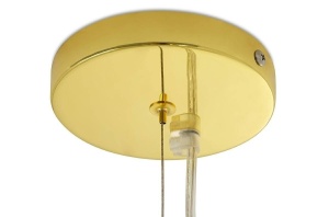 LUSTRA CU LED-URI ATOMIC LONG, AURIE, CONFECTIONATA DIN METAL, STIL MODERN - Img 5