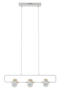 LUSTRA CU LED-URI BLINK 3, AURIU/ALB MAT, DIN ALUMINIU SI PLASTIC OPAL, STIL MODERN, B2 - Img 2