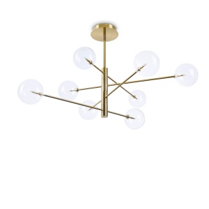 LUSTRA EQUINOXE SP8, ALAMA, DIN METAL SI STICLA, STIL MODERN