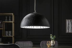 LUSTRA MODERNA 50CM, GLOW , COD 38294, STIL MODERN, REALIZATA DIN METAL IN NEGRU/ARGINTIU