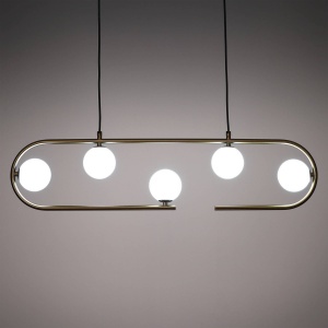 LUSTRA MODERNA, SHOW, COD 5089, STIL MODERN, REALIZAT DIN METAL SI STICLA - Img 2